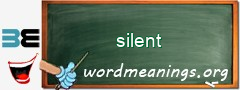 WordMeaning blackboard for silent